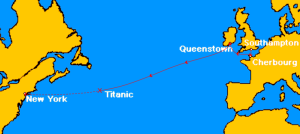 Titanic-the-route