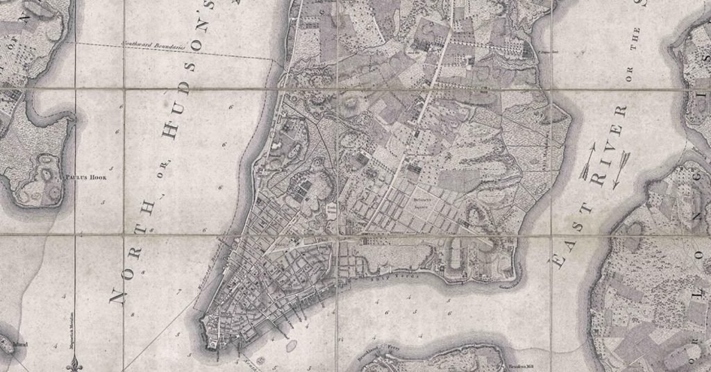 John Ratzer map of New York City 1767