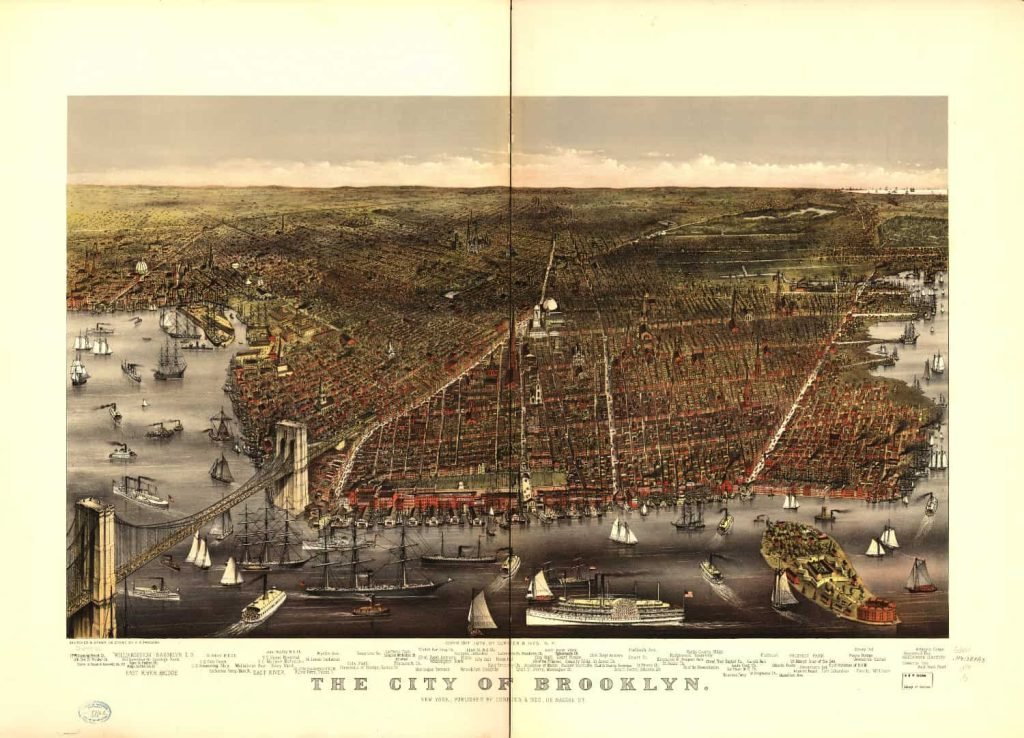 Old Map of New York City - Brooklyn 1879